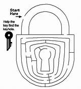 Keyhole Coloring Page sketch template