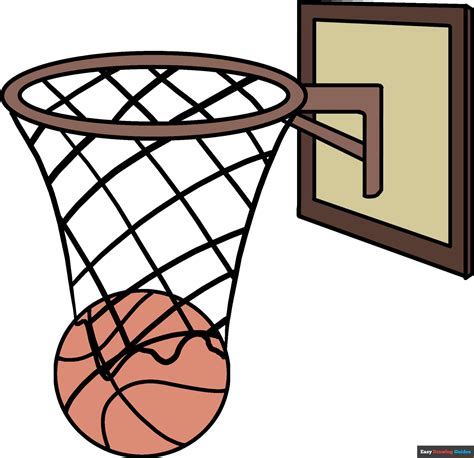 How to Draw a Basketball Hoop - Really Easy Drawing Tutorial