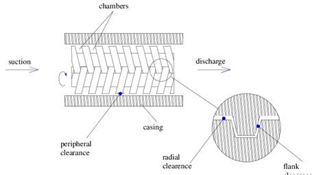 Twin-screw multiphase pump: working principle and clearances. | Download Scientific Diagram