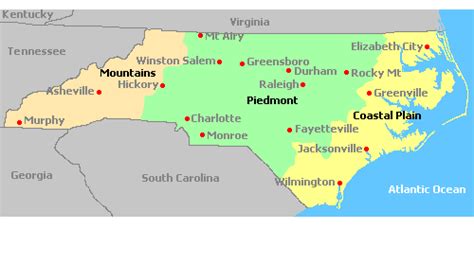 Map of Wine Regions in North Carolina | North carolina map, North carolina, Map