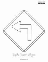 No U Turn Signs Coloring Pages sketch template