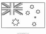 Flag Of Australia Coloring Page For Kids  Free Printable sketch template