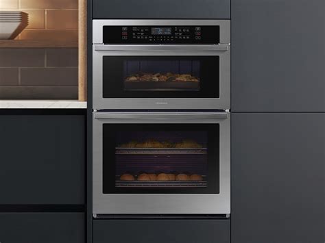 30 inch Microwave Combination Wall Oven in Black Stainless Steel Wall ...