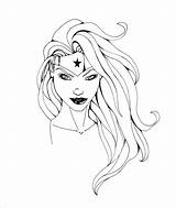 Wonder Woman Face coloring Page  Download Print Or Color Online For Free sketch template
