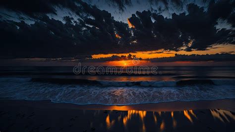 Beautiful Panoramic Sunset Beach. Sunset on the Beach. Sunset Beach ...