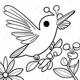 Majestic Hummingbird Feeding On Flowers Coloring Page  Pagescom sketch template