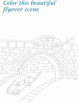 Vehicle pollution Scenery coloring Printable sketch template