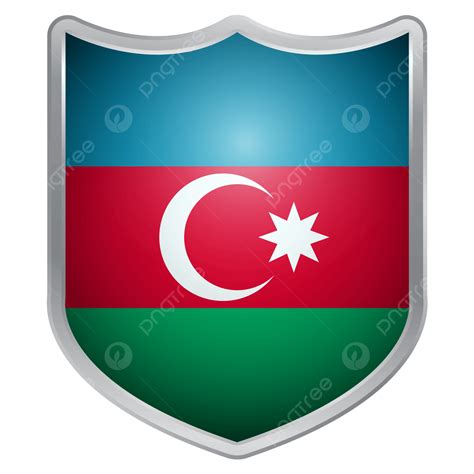 Azerbaijan National Flag Shield Shape Vector, Azerbaijan Day Of ...