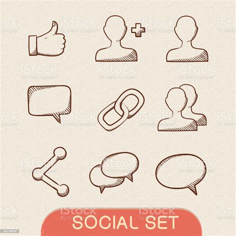 Communication Symbols Set Stock Illustration - Download Image Now - Admiration, Bubble ...