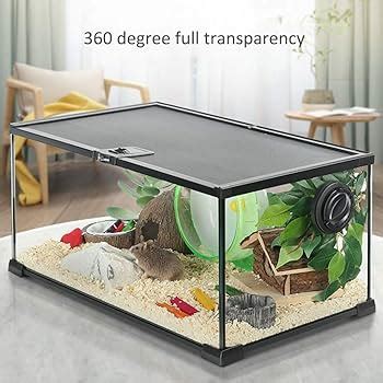 Hamster Glass Cage To Prevent Prison Break And Bite Transparent Feeding ...