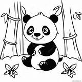 Cute Panda In A Bamboo Forest Coloring Page 47424 37540 sketch template