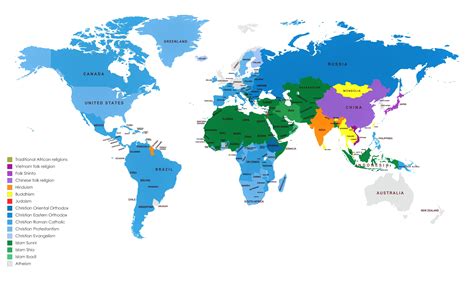 Majority religions by country (6460 x 3925) : r/MapPorn