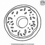 Sprinkle Fun Donut Coloring Pages sketch template