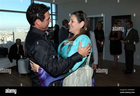 Mark Steines, left, and actress Camryn Manheim attend the Mark Steines photography debut exhibit ...