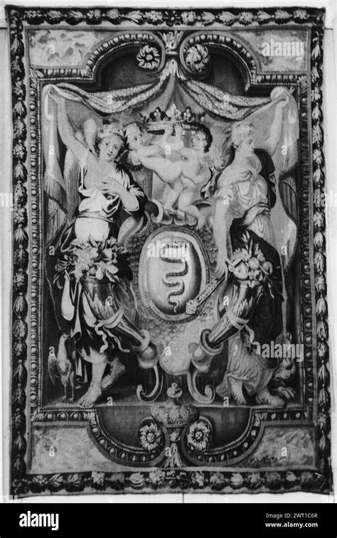 Design for cartouche with crown Black and White Stock Photos & Images ...