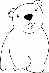 Cute Little Polar Bear Coloring Page For Kids  Free The sketch template