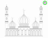 Mosque Outline Related Keywords Sketch Coloring Page sketch template