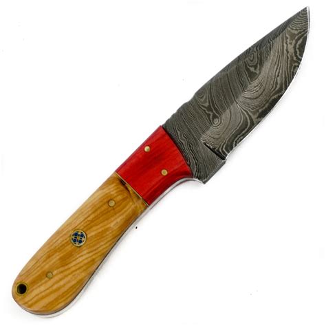 Skinning Knife/ Hunting Knife- High Carbon Damascus Steel Blade ...