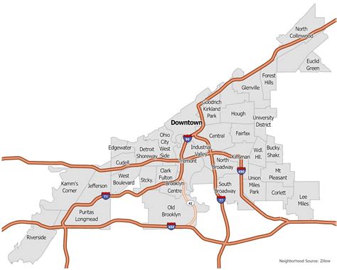 Cleveland Neighborhood Map - GIS Geography