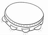 Music Easy Tambourine Coloring Page » Turkau sketch template