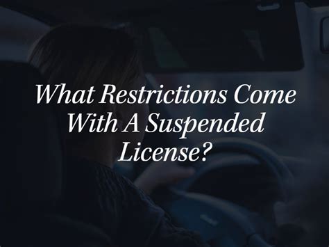 What Restrictions Come With a Suspended License? - Virginia Injury Lawyers