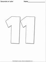 Number Eleven Coloring Pages sketch template
