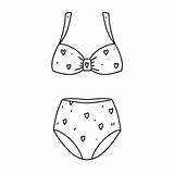 Bikini Coloring Clipart Imprimer Coloriage Pages Kleurplaat Biquini  sketch template