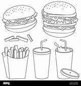 Hot Dog And Burger Coloring Pages sketch template