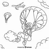 Parasail Parasailing Brevets Sketch Coloring Page sketch template