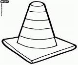 A traffic cone coloring Page Printable Game sketch template