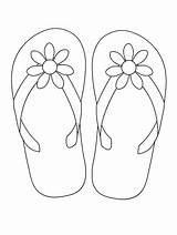 Flip Flop coloring Pages  Summer Craft Fall sketch template