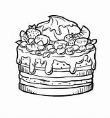 Cake Coloring Pages  Free Printable For Kids sketch template