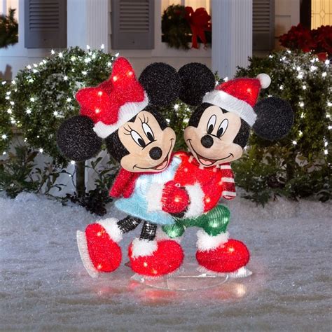 Disney Mickey and Minnie 30.12-in Mouse Yard Decoration with Cl ...