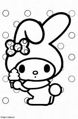 My Melody Coloring Pages sketch template