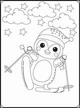 CUTE Winter Animals Coloring Pages 16200988 Vector Art At Vecteezy sketch template