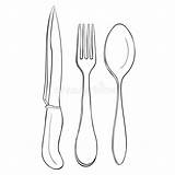 Fork Coloring Page sketch template