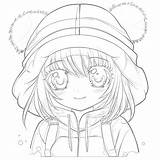 Anime Coloring Sheets Free  Pages Mimi Panda sketch template