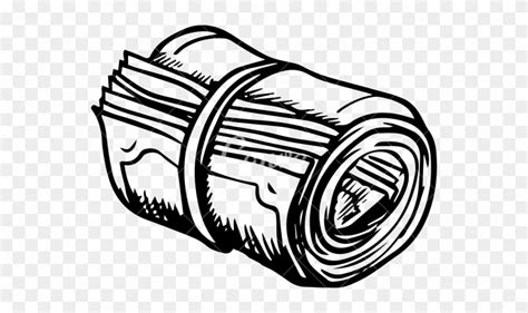 Money Roll Drawing At Getdrawings - Money Sketch - Free Transparent PNG Clipart Images Download