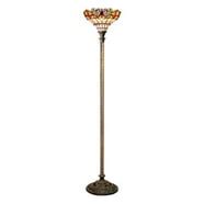 Tiffany Torchiere Floor Lamp, Golden Amber Glass Shade - Walmart.com