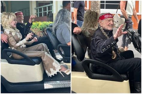 WATCH: Dolly Parton and Willie Nelson Casually Ride Through Dollywood On A Golf Cart - Country Now