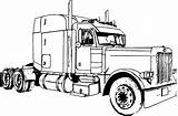 Peterbilt Semi Truck Coloring Pages sketch template