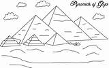 Pyramids Of Giza Coloring Page For Kids sketch template