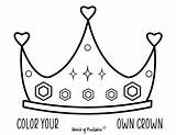 Princess Crown Coloring Page Words Sketch sketch template