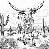 Longhorn Coloring Pages  Free & Printable sketch template