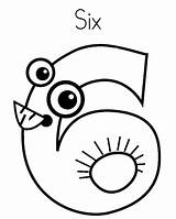 Printable Number 6 Coloring Page  Free Pages For Kids sketch template