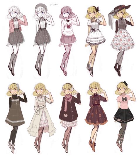 cuteparade by Ruin-HCI on DeviantArt | Drawing anime clothes, Character ...