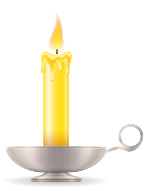 candle with candlestick old retro vintage icon stock vector illustration 509893 Vector Art at ...