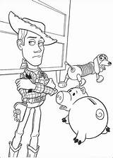 Toy Story Characters Coloring Pages Ham sketch template