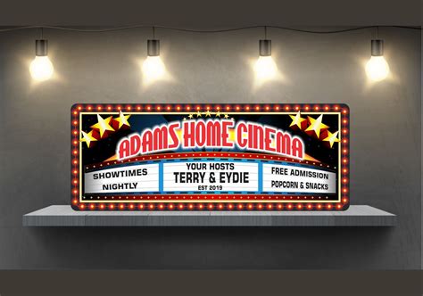 Personalized Cinema Sign | Movie Marquee | Fun Sign Factory