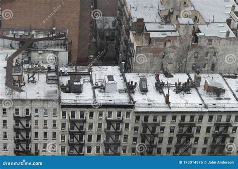 New York City rooftops stock photo. Image of side, brick - 173014576